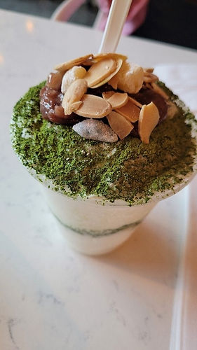 A picture containing food, indoor, plant, dessert Description automatically generated