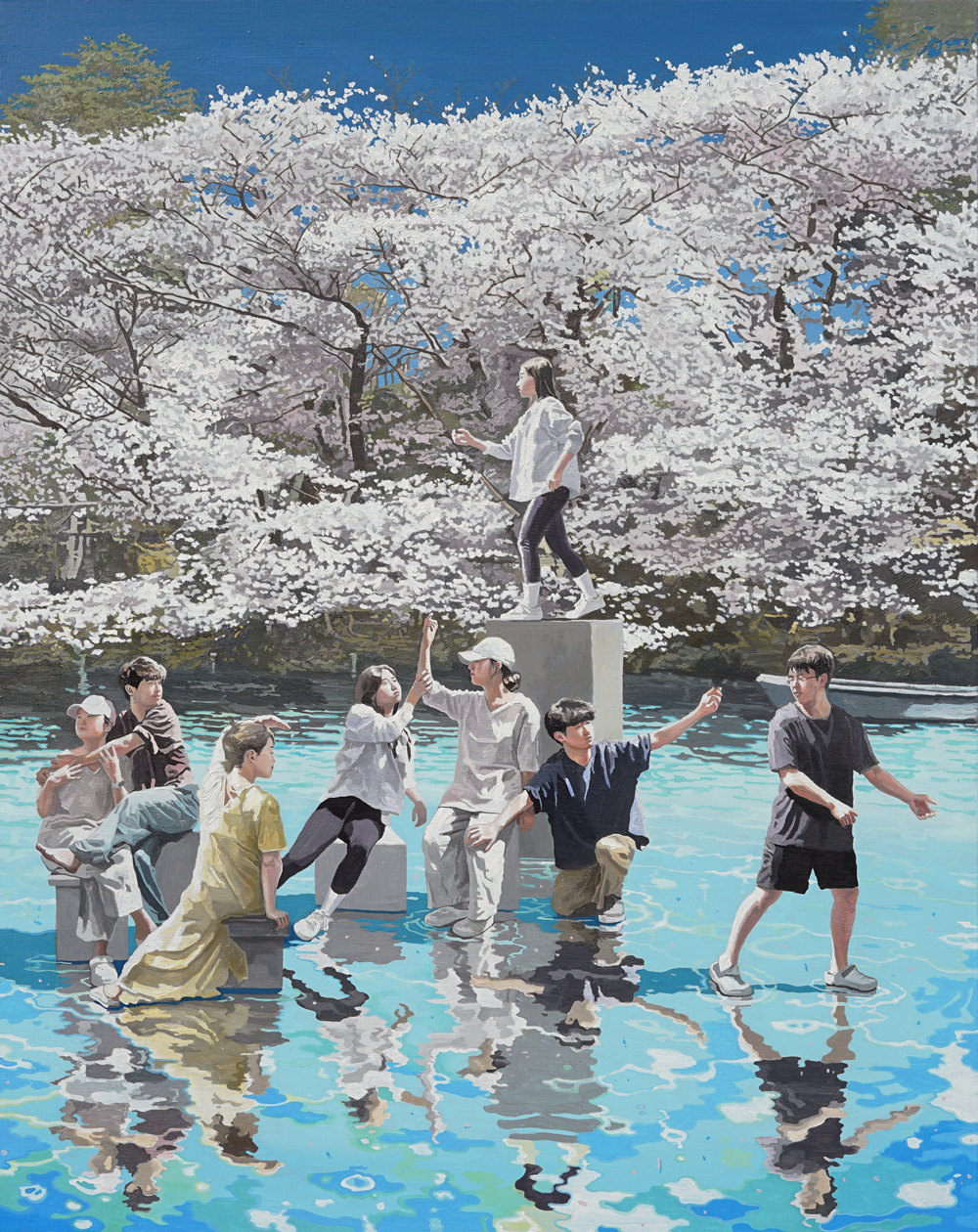 윤상윤,&nbsp;The Cool School, 91x116cm, oil on canvas, 2023